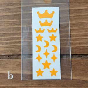 ステッカー 王冠 花・ミニ デコ ビニール 型...の詳細画像1