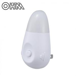 オーム電機 OHM LEDナイトライト 充電式 ホワイト 白...