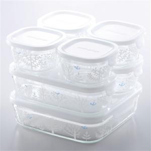 イワキ (iwaki) パック＆レンジ 角型3点セット 森の中で PS-PRNSNE3