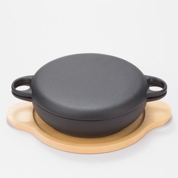 及源鋳造（OIGEN）南部鉄器　盛栄堂　鉄鍋　ニューラウンド万能鍋　22cm　F-158