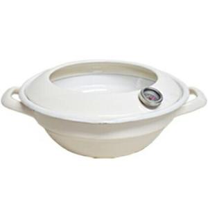 富士ホーロー 天ぷら鍋(温度計付) 24cm(2.8L) TP-24 BK : グラスゴー