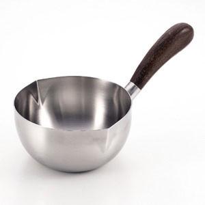 工房アイザワ　両口付ミルクパン　木柄手造　15cm　1903