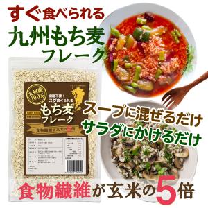 九州産 もち麦 300g もち麦フレーク 国産 無糖 無添加