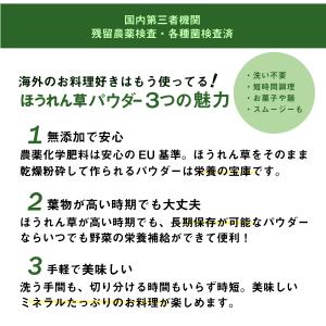 ほうれん草パウダー 150g 無添加 イタリア...の詳細画像3