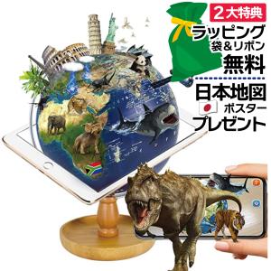 地球儀 しゃべる 直径20cm 光る AR アプリ  無料ラッピング
