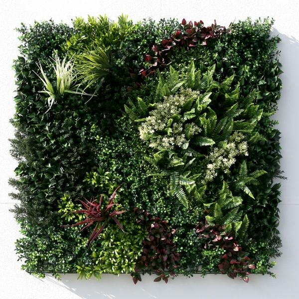 フェイクグリーン 壁用 4枚入り 4枚セット おしゃれ モダン 壁面 固定ピン付き 観葉植物 mor...