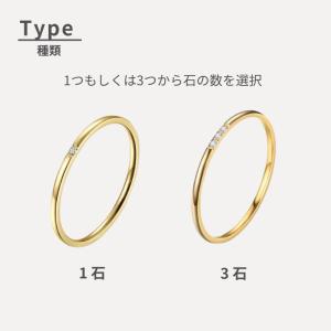 ステンレスリング 指輪 レディース ピンキーリ...の詳細画像2