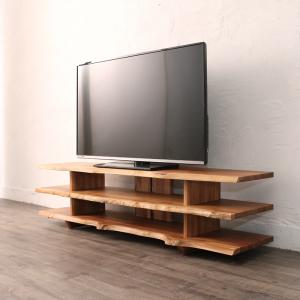 【美品】テレビボード　無垢　一枚板　ウッド調 スラットデザイン テレビ台 無垢材 スラッシュ 180cm テレビボード ウォールナット オーク 無垢