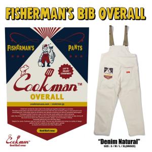 クックマン COOKMAN Fisherman's Bib Overall Denim Natural 231-41846 メンズ レディース ユニセックス 送料無料｜roomonlinestore