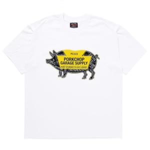 【全3色】ポークチョップガレージサプライ PORKCHOP GARAGE SUPPLY LOGO PORK TEE  半袖 Tシャツ 送料無料｜roomonlinestore