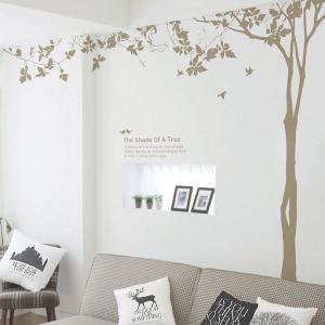 ウォールステッカー おしゃれ 北欧 木 植物 モノトーン インテリアシール 『SHADE　OF TREE』 カフェ WALLSTICKER 転写