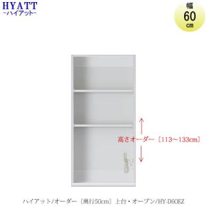 キッチンボード　HYATT（ハイアット）奥行50cmタイプ　【高さオーダー】　上台家電収納　HY-D60E【食器棚/奥行50cm/SAクラフト】｜roomstaishodo