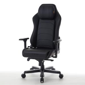 ゲーミングチェア DXRacer MASTER V2シリーズ MAS-238BKB ソリッドブラック/マイクロファイバーレザー/4Dアーム チルトロック機能 アルミベース