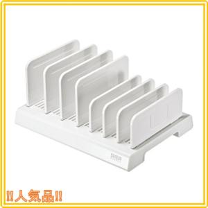サンワサプライ タブレット スマートフォンスタンド仕切り板幅変更可能 ホワイト PDA-STN20W