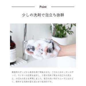 [ nikii キッチンスポンジ 1P ブラッ...の詳細画像3