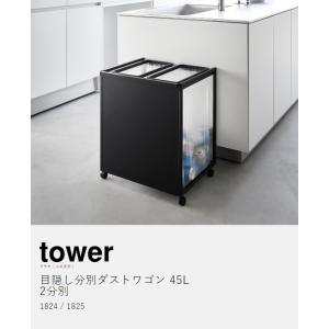 [ 目隠し分別ダストワゴン タワー 45L 2...の詳細画像3