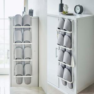 [ 下駄箱扉&引っ掛け式スリッパラック タワー...の詳細画像4