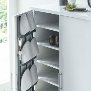 [ 下駄箱扉&引っ掛け式スリッパラック タワー...の詳細画像5