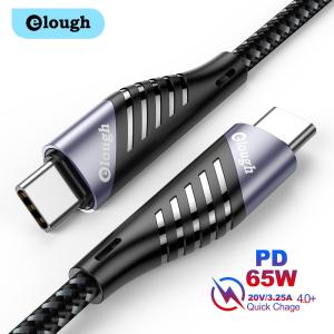 USB Type-C PD対応 充電ケーブル 65W PD急速充電　elough｜roop3r