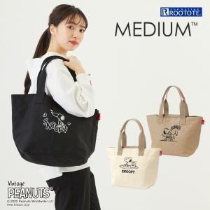 8255 ルートート（ROOTOTE）/IP.ミディアム.キャンバス.ピーナッツ-7Q（全3種）スヌーピー 軽量 キャンバス 刺繍 A4サイズ収納 手持ち 肩掛け お…｜rootote-store