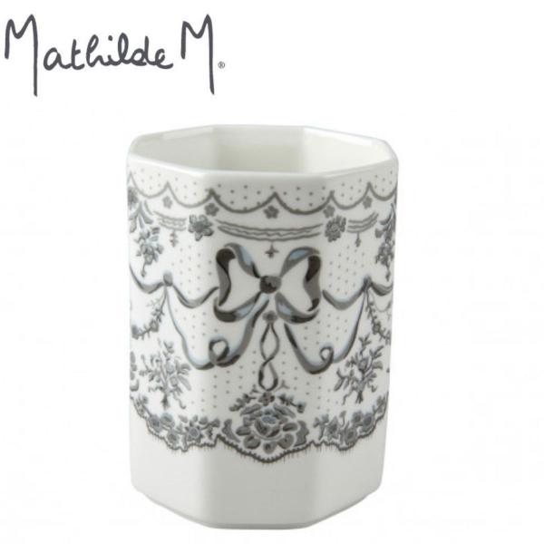 マチルドエム 歯ブラシスタンド 手書き風 リボン フラワー【Mathilde M】