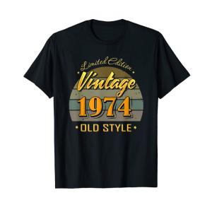 48歳 48歳の誕生日 デコレーション 1974年 ヴィンテージ Tシャツ