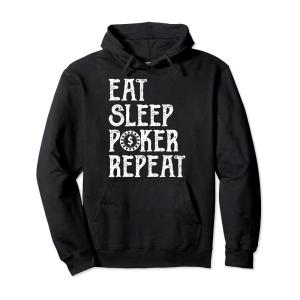 EAT SLEEP POKER REPEAT パーカー ポーカープレイヤー ギフト カード ギャンブ...