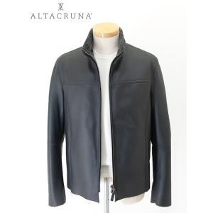 アルタクルーナ ALTACRUNA 超軽量ムートンブルゾン/ダブルジップ イタリア製 ダークグレー ...