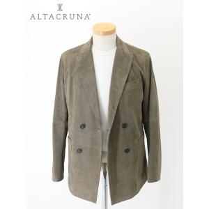 【30％OFF】アルタクルーナ ALTACRUNA 超軽量スエードジャケット/ダブルブレスト イタリ...