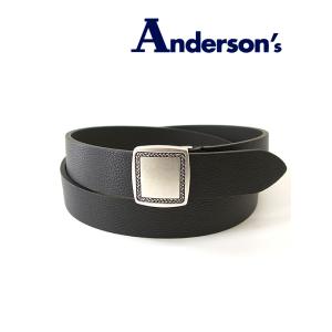 Anderson's/アンダーソンズ/スクエアバックルベルト/ブラック/and440201
