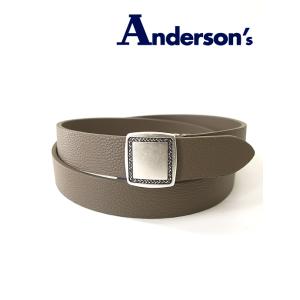 Anderson's/アンダーソンズ/スクエアバックルベルト/カーキ/and440203