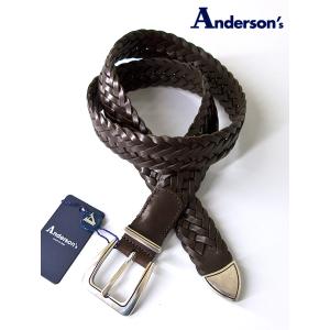 Anderson's Anderson's/アンダーソンズ/スクエアバックルベルト/カーキ