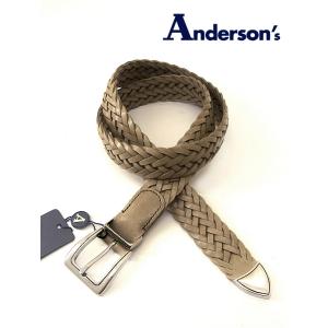 アンダーソンズ Anderson&apos;s メッシュレザーベルト/プンターレ トープ and480206