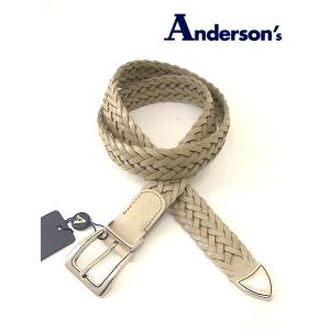 アンダーソンズ Anderson's メッシュレザーベルト/プンターレ カーキ and480207