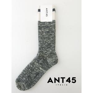 ANT45/アント クワランタチンクエ/カジュアルソックス/FIRENZE/メランジグレー×ホワイト...