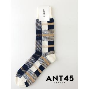 ANT45/アント クワランタチンクエ/カジュアルソックス/PHOENIX/ホワイト×ネイビー×タン...