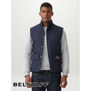BELSTAFF/ベルスタッフ/キルティングベスト/ライニング使用可/WAIST COAT/ネイビー...