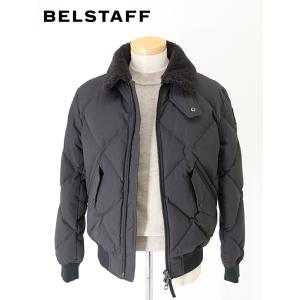 ベルスタッフ BELSTAFF ムートンダウンジャケット/HAWKRIDGE JACKET ブラック...