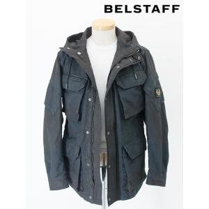 ベルスタッフ BELSTAFF フィールドコート/CANTEEN PARKA ブラック×ダークネイビ...