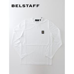 ベルスタッフ BELSTAFF 長袖カットソー/Tシャツ/ロンT ホワイト bel480404｜rootweb