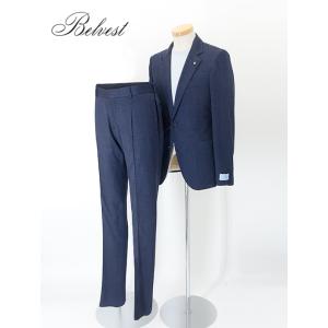 ベルベスト Belvest パッカブルスーツ/シャドウグレンチェックウールジャージー イタリア製 ネ...