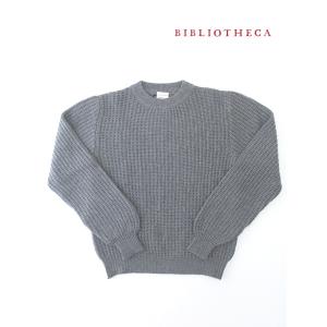 【30％OFF】BIBLIOTHECA/ビブリオテカ/ローモックネックニット/Loro Pianaベビーカシミア/手洗い可/グレー/bib442002｜rootweb