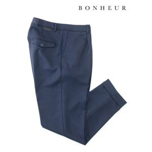 【50％OFF】ボネール BONHEUR ハイバック1プリーツスラックス/ストレッチキャバリーツイル...
