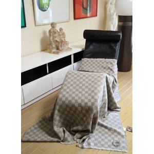 Bottoli/ボットリ/ウールブランケット/ブロックチェック/LANA ITALIANA/ナチュラ...