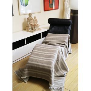 Bottoli/ボットリ/ウールブランケット/ボーダー/LANA ITALIANA/ナチュラル/bo...