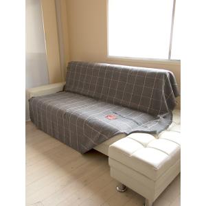 Bottoli/ボットリ/ウールブランケット/ウインドウペン/ミディアムグレー×レッド/bot420...