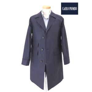 カルロ ピオンボ CARLO PIOMBO ワックスコットンコート ネイビー cap520201