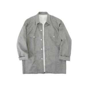ディロレンツィ DE LORENZI サファリシャツ イタリア製 グレー dlr520602