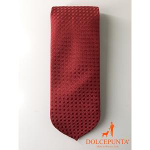 DOLCEPUNTA ドルチェプンタ/ネクタイ/スウィートポイント/ダブルジャガード/ディープレッド...