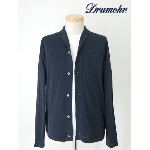 Drumohr/ドルモア/ニットカーディガン/30Gハイゲージコットン/ネイビー/dru460603